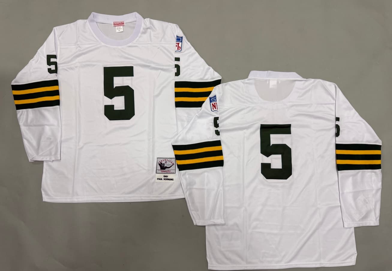 Green Bay Packers #5 Paul Hornung Mitchell & Ness   Throwback     Jersey