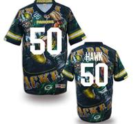 Green Bay Packers #50 HAWK Men's Stitched NFL Elite Fanatical Version Jersey (1)