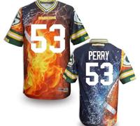 Green Bay Packers #53 PERRY Men's Stitched NFL Elite Fanatical Version Jersey (4)