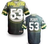 Green Bay Packers #53 PERRY Men's Stitched NFL Elite Fanatical Version Jersey (5)
