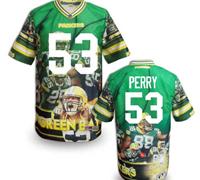 Green Bay Packers #53 PERRY Men's Stitched NFL Elite Fanatical Version Jersey (8)