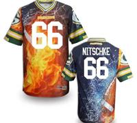 Green Bay Packers #66 NITSCHKE Men's Stitched NFL Elite Fanatical Version Jersey (4)