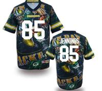 Green Bay Packers #85 JENNINGS Men's Stitched NFL Elite Fanatical Version Jersey (1)