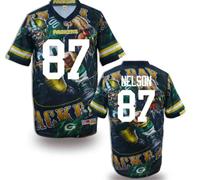 Green Bay Packers #87 NELSON Men's Stitched NFL Elite Fanatical Version Jersey (1)