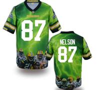 Green Bay Packers #87 NELSON Men's Stitched NFL Elite Fanatical Version Jersey (2)