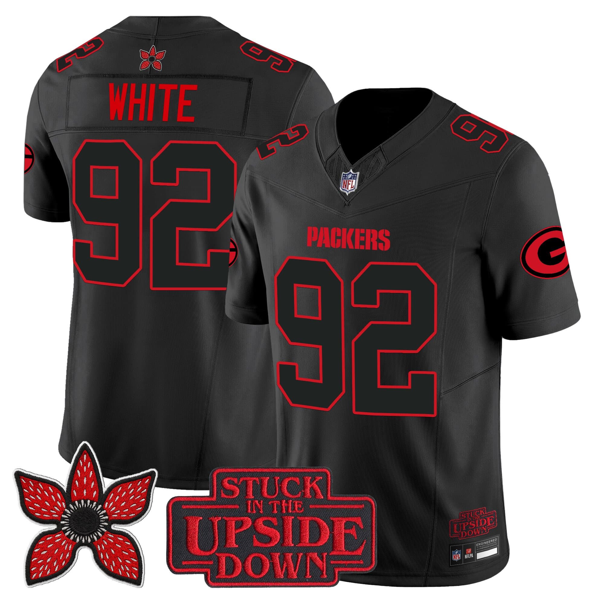 Green Bay Packers ‘Stranger Things Edition’ Vapor Limited Jersey – All Stitched Reggie White