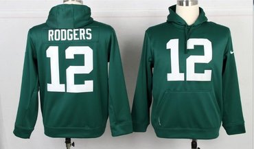 Green Bay Packers 12 Aaron Rodgers Pullover Hoodie Green
