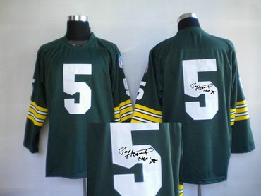 Green Bay Packers 5# Green throwback Jersey(Signed Elite)