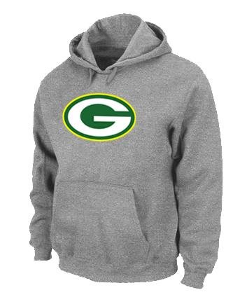 Green Bay Packers Logo Pullover Hoodie Grey
