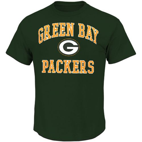 Green Bay Packers Majestic Big and Tall Heart & Soul III T-Shirt Green
