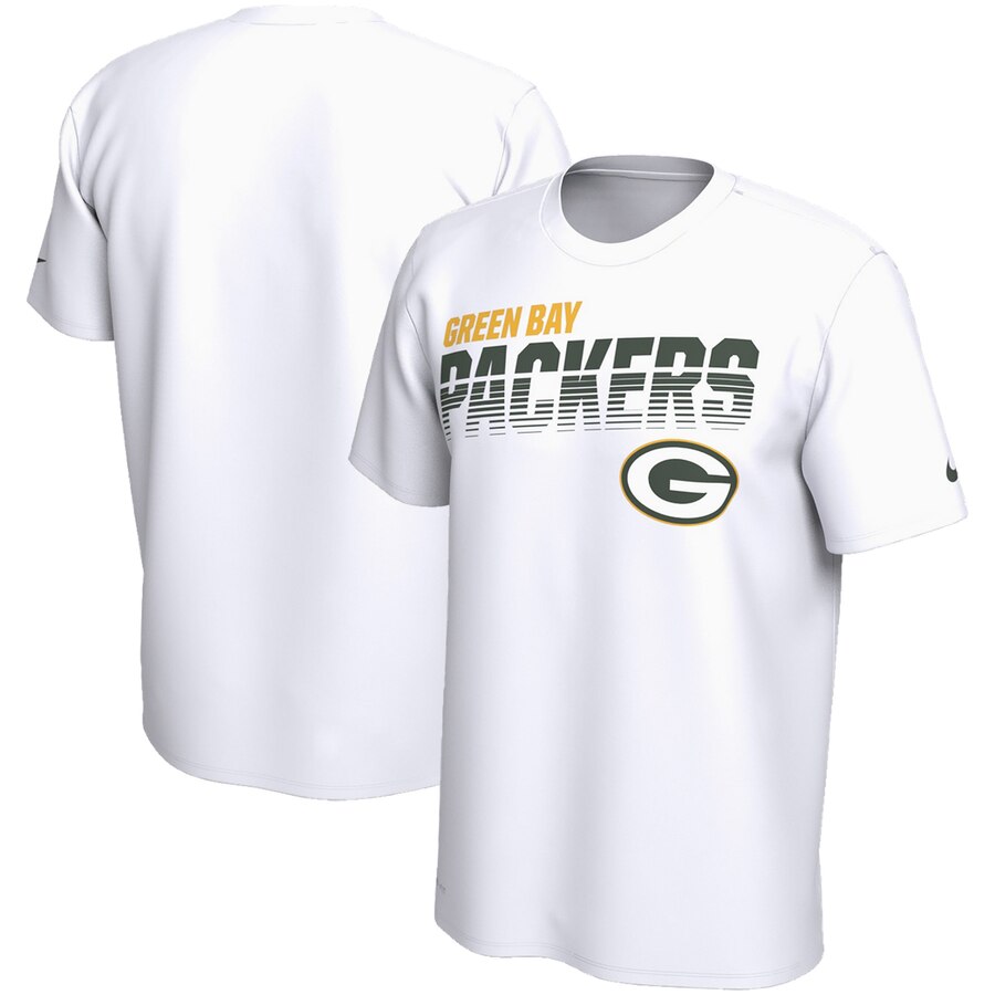 Green Bay Packers Nike Sideline Line Of Scrimmage Legend Performance T-Shirt White