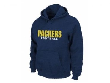 Green Bay Packers font Pullover Hoodie D.Blue
