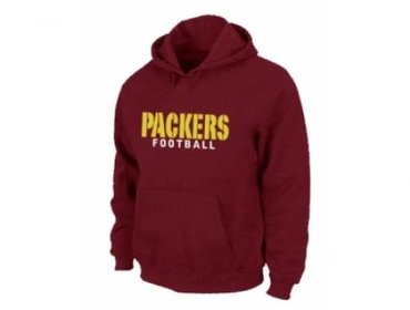 Green Bay Packers font Pullover Hoodie Red
