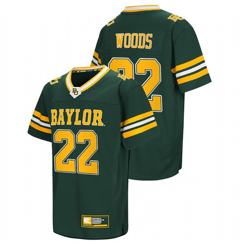 Green Men Baylor Bears JT Woods College Football Classic Jersey
