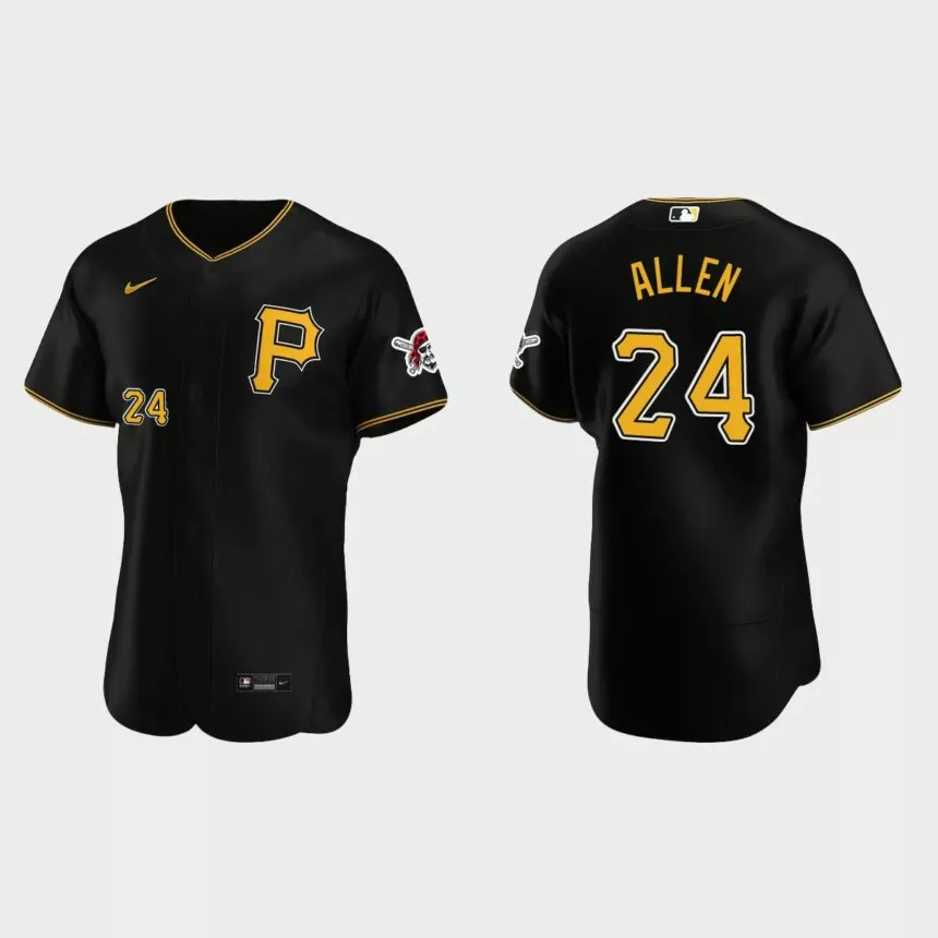 Greg Allen Pittsburgh Pirates Authentic Alternate Jersey – Black