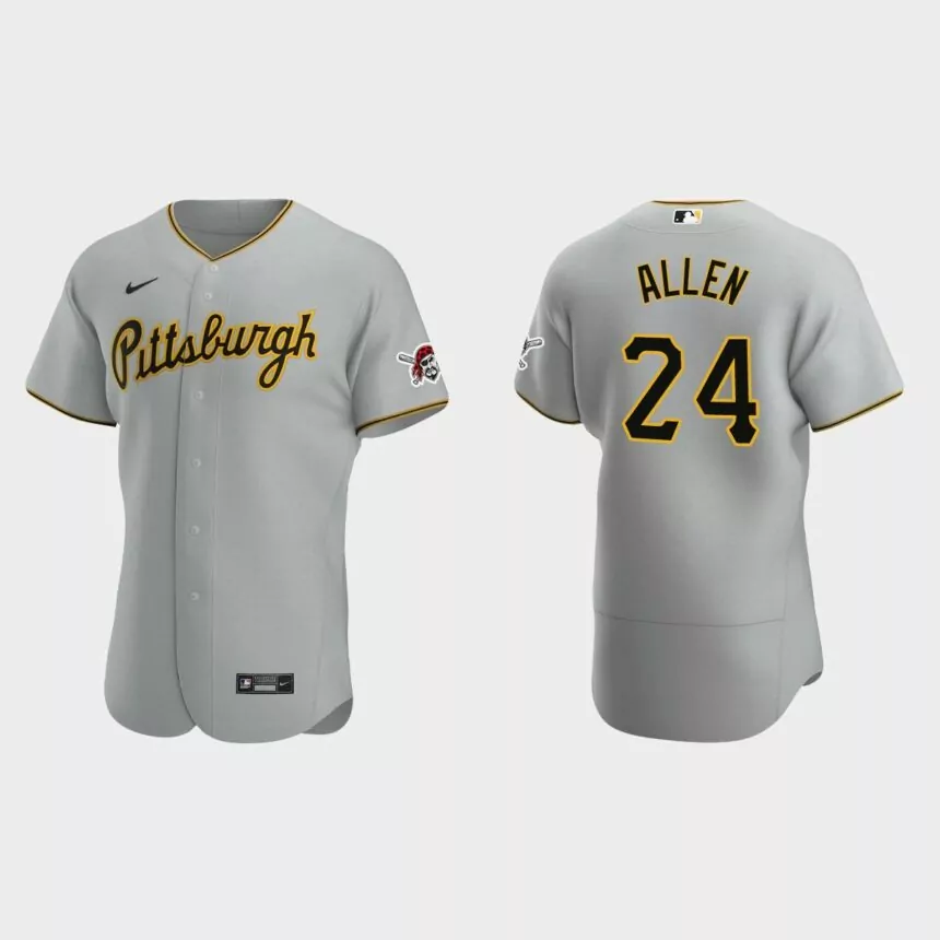 Greg Allen Pittsburgh Pirates Authentic Road Jersey – Gray
