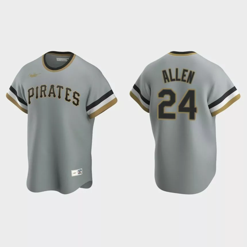 Greg Allen Pittsburgh Pirates Cooperstown Collection Road Jersey – Gray