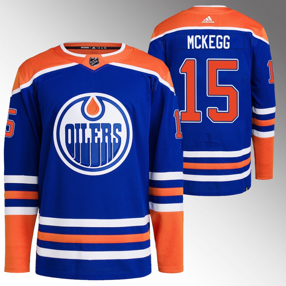 Greg McKegg Edmonton Oilers Royal Authentic Home Primegreen Jersey