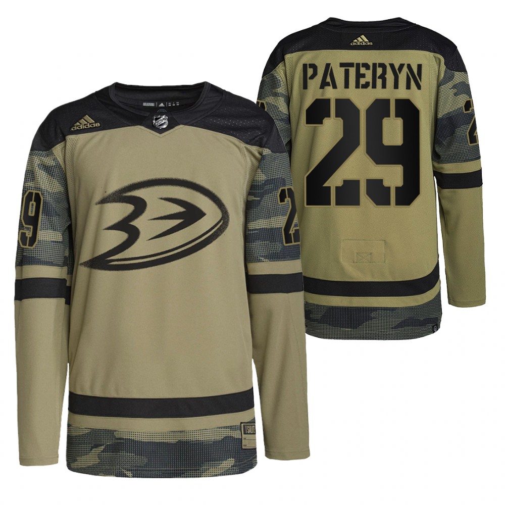 Greg Pateryn Ducks Military Appreciation Jersey Camo Authentic Practice