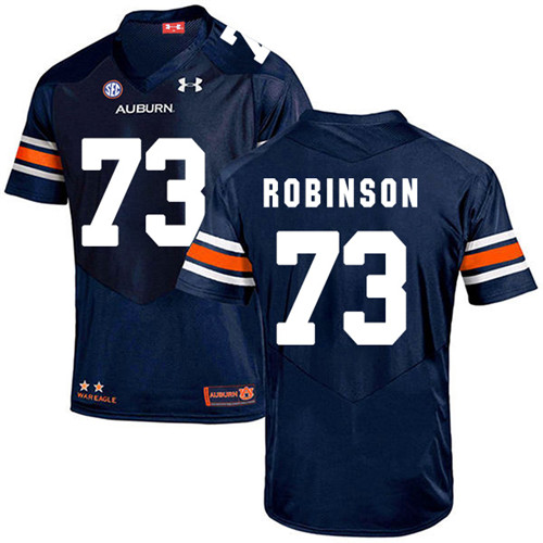 Greg Robinson Auburn Tigers Men's Jersey - #73 NCAA Navy Blue Stitched Authentic