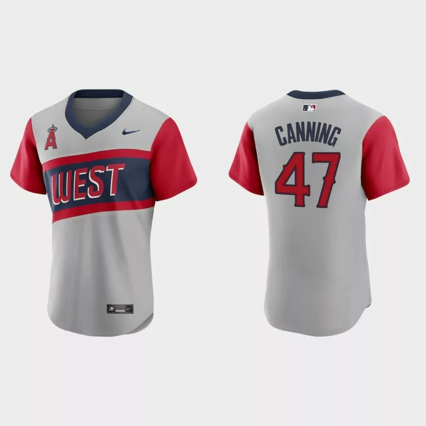 Griffin Canning Los Angeles Angels 2021 Little League Classic Road Authentic Jersey – Gray
