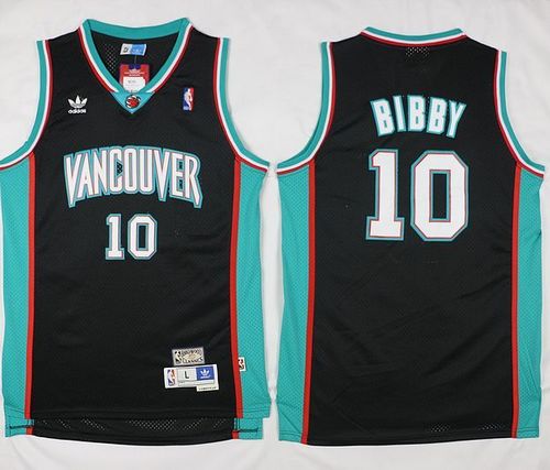 Grizzlies #10 Mike Bibby Black TThrowback Stitched NBA Jersey