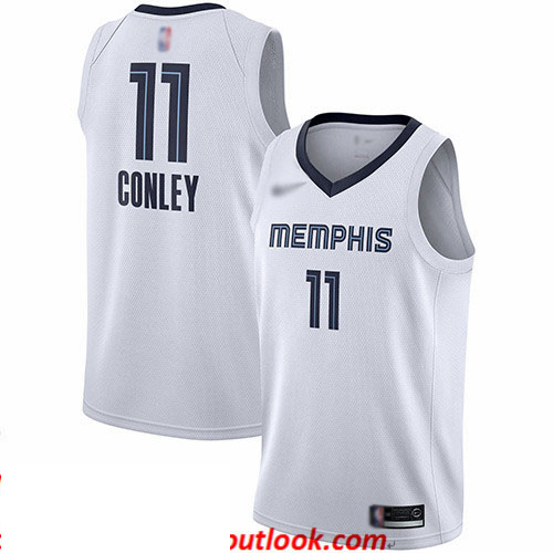Grizzlies #11 Mike Conley White Basketball Swingman Association Edition Jersey