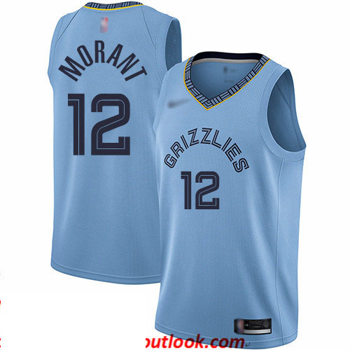 Grizzlies #12 Ja Morant Light Blue Basketball Swingman Statement Edition Jersey