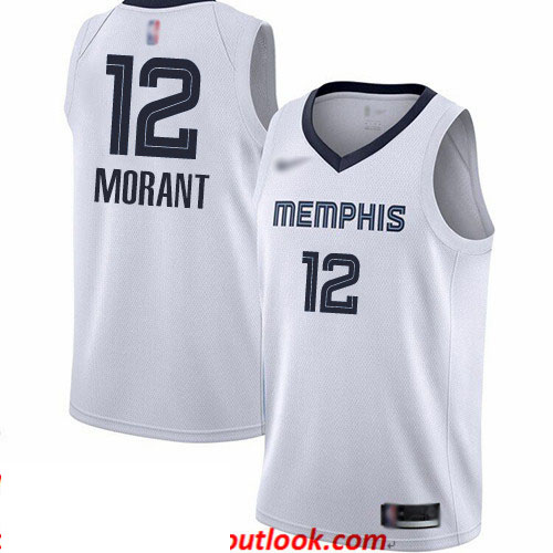 Grizzlies #12 Ja Morant White Basketball Swingman Association Edition Jersey