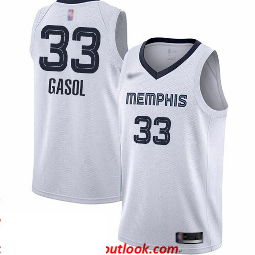 Grizzlies #33 Marc Gasol White Basketball Swingman Association Edition Jersey
