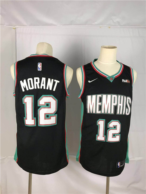 Grizzlies 12 Ja Morant Black Nike Swingman Jersey