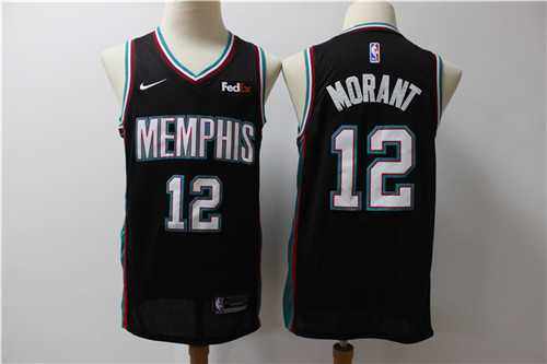 Grizzlies 12 Ja Morant Black Nike Swingman Jersey