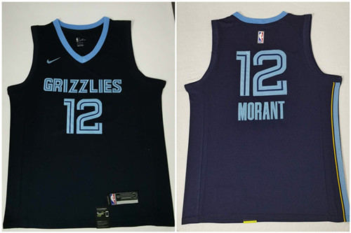 Grizzlies 12 Ja Morant Navy Nike Swingman Jersey