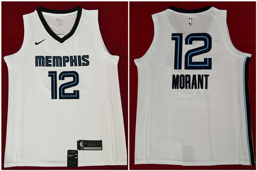 Grizzlies 12 Ja Morant White Nike Swingman Jersey