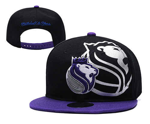 Grizzlies Team Logo Black Purple Mitchell & Ness Adjustable Hat YD
