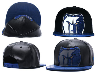 Grizzlies Team Logo Black Reflective Snapback Adjustable Hat GS
