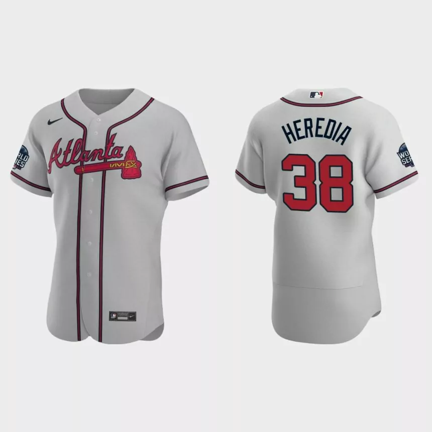 Guillermo Heredia Atlanta Braves 2021 World Series Jersey – Gray