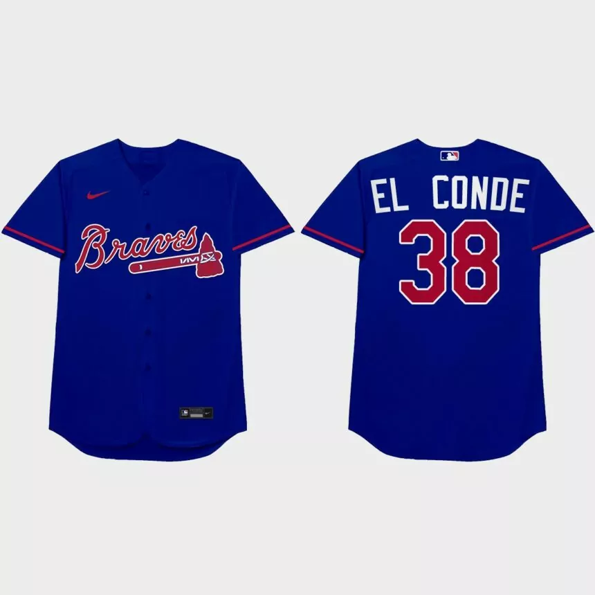 Guillermo Heredia Nickname Braves 2021 Players’ Weekend El Conde Jersey – Royal