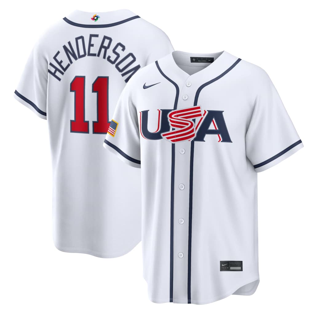 Gunnar Henderson USA Baseball Nike 2026 World Baseball Classic Home Stadium Jersey - White