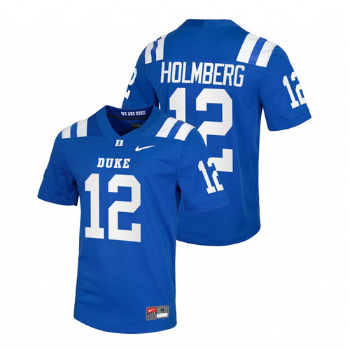 Gunnar Holmberg Duke Blue Devils Blue College Football Jersey