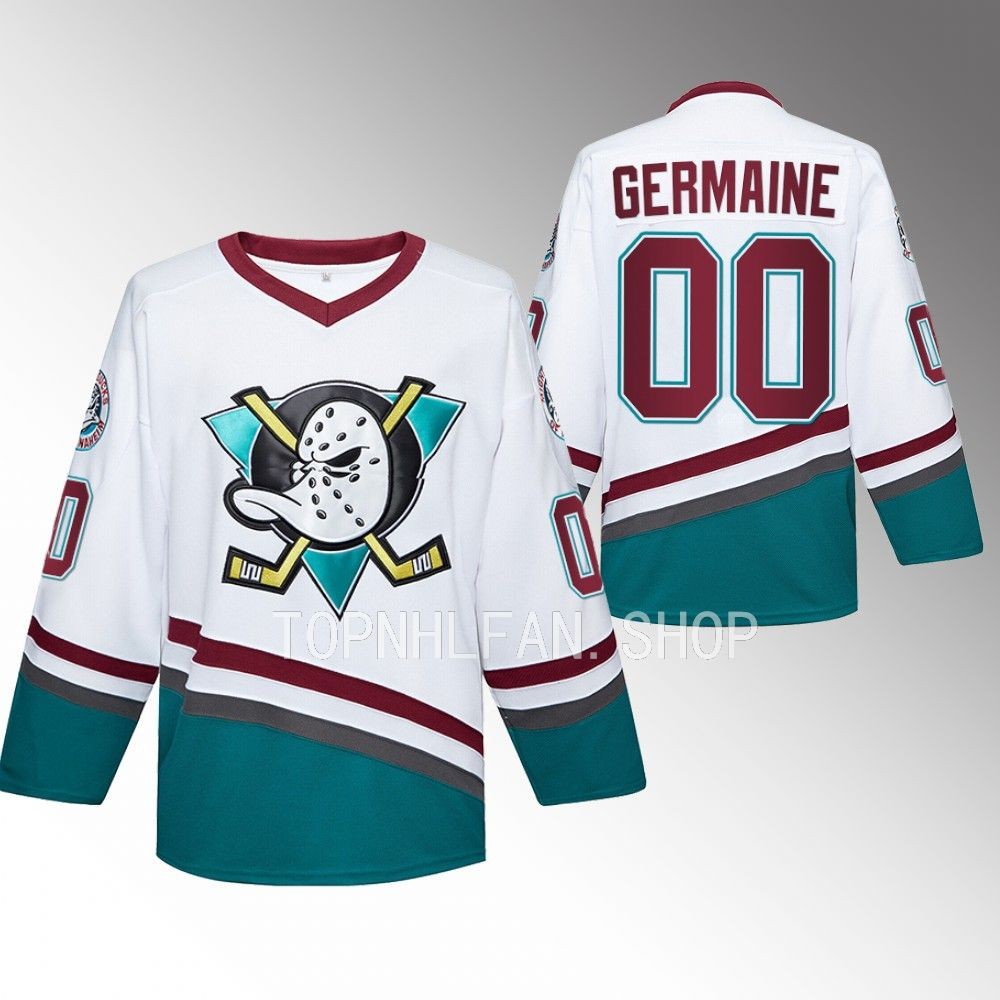Guy Germaine Ducks Mighty Ducks Jersey White Hockey