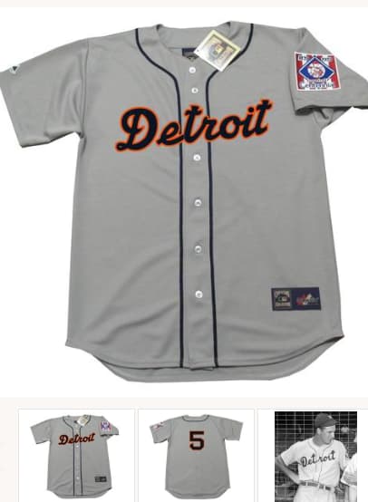 HANK GREENBERG Detroit Tigers 1939 Away Majestic Throwback Baseball Jersey
