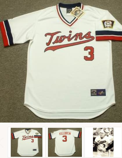HARMON KILLEBREW Minnesota Twins 1974 Majestic Cooperstown Home Jersey