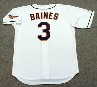 HAROLD BAINES Baltimore Orioles 1995 Majestic Throwback Baseball Jersey