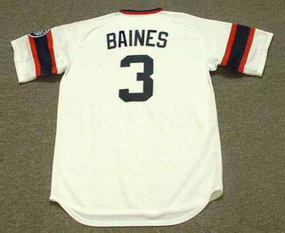 HAROLD BAINES Chicago White Sox 1985 Home Majestic Throwback Baseball Jersey