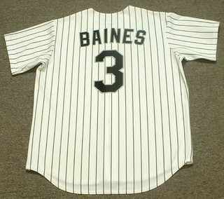 HAROLD BAINES Chicago White Sox 1996 Majestic Throwback Home Baseball Jersey