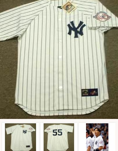 HIDEKI MATSUI New York Yankees 2003 Majestic Cooperstown Home Baseball Jersey