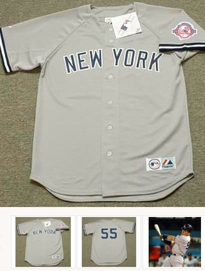 HIDEKI MATSUI New York Yankees 2003 Majestic Throwback Away Baseball Jersey