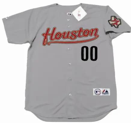 HOUSTON ASTROS 2000 Majestic Throwback Away Jersey Customized