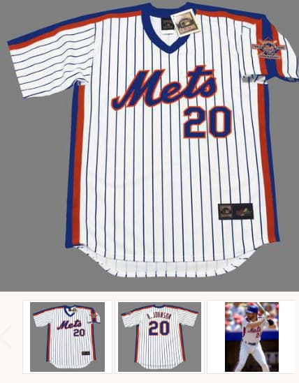 HOWARD JOHNSON New York Mets 1986 Majestic Throwback Home Baseball Jersey
